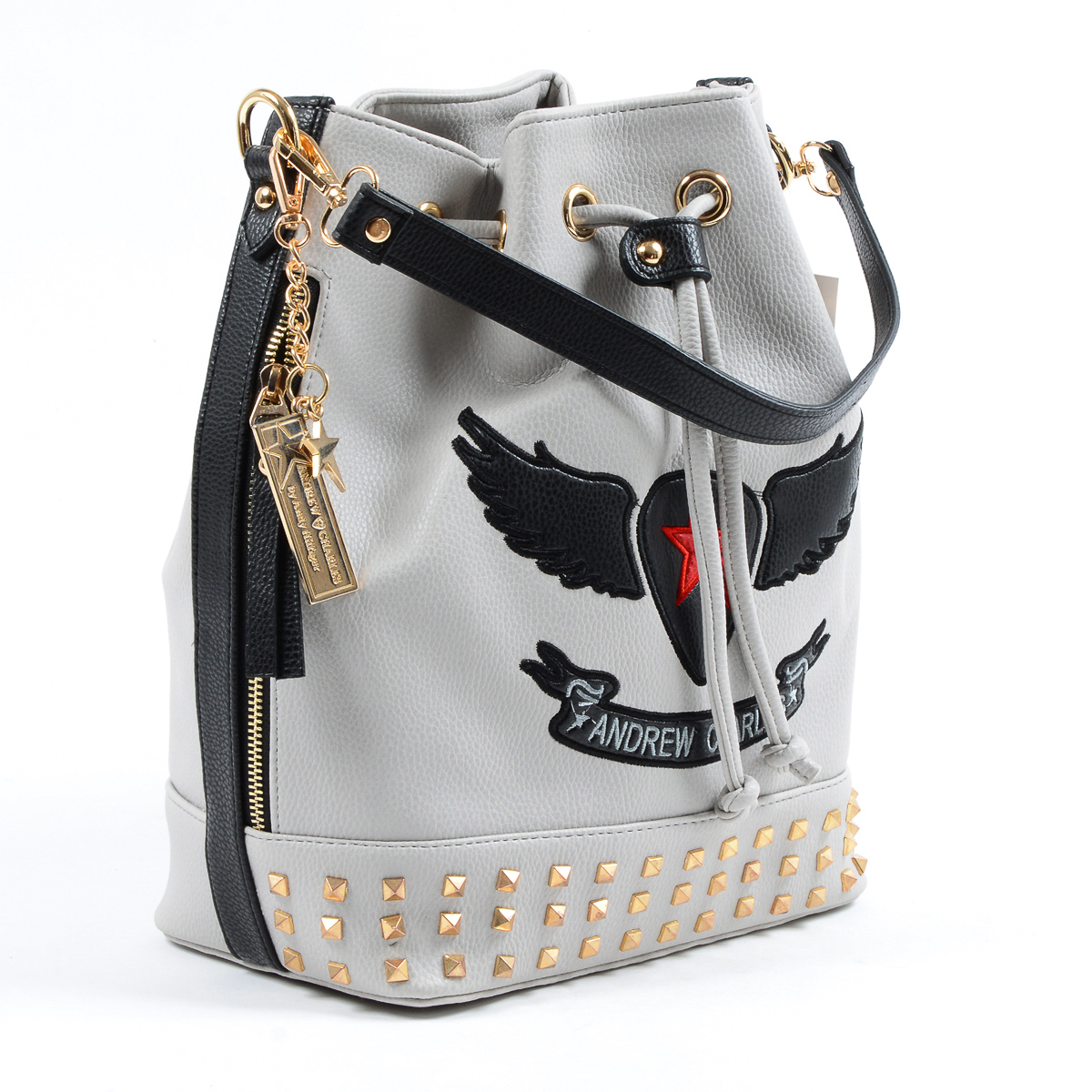Borsa a mano da donna Andrew Charles grigio chiaro REBECCA