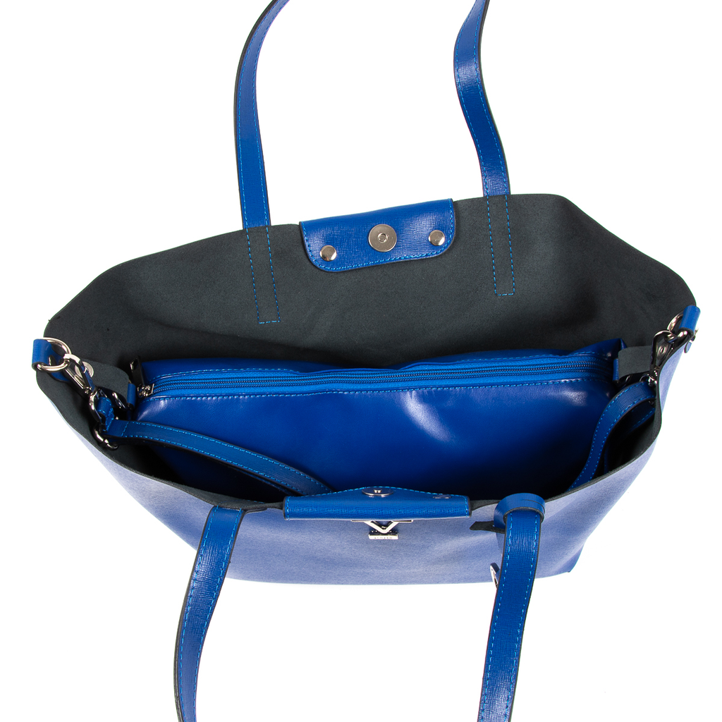 V 1969 Italia Borsa da donna blu JERSEY