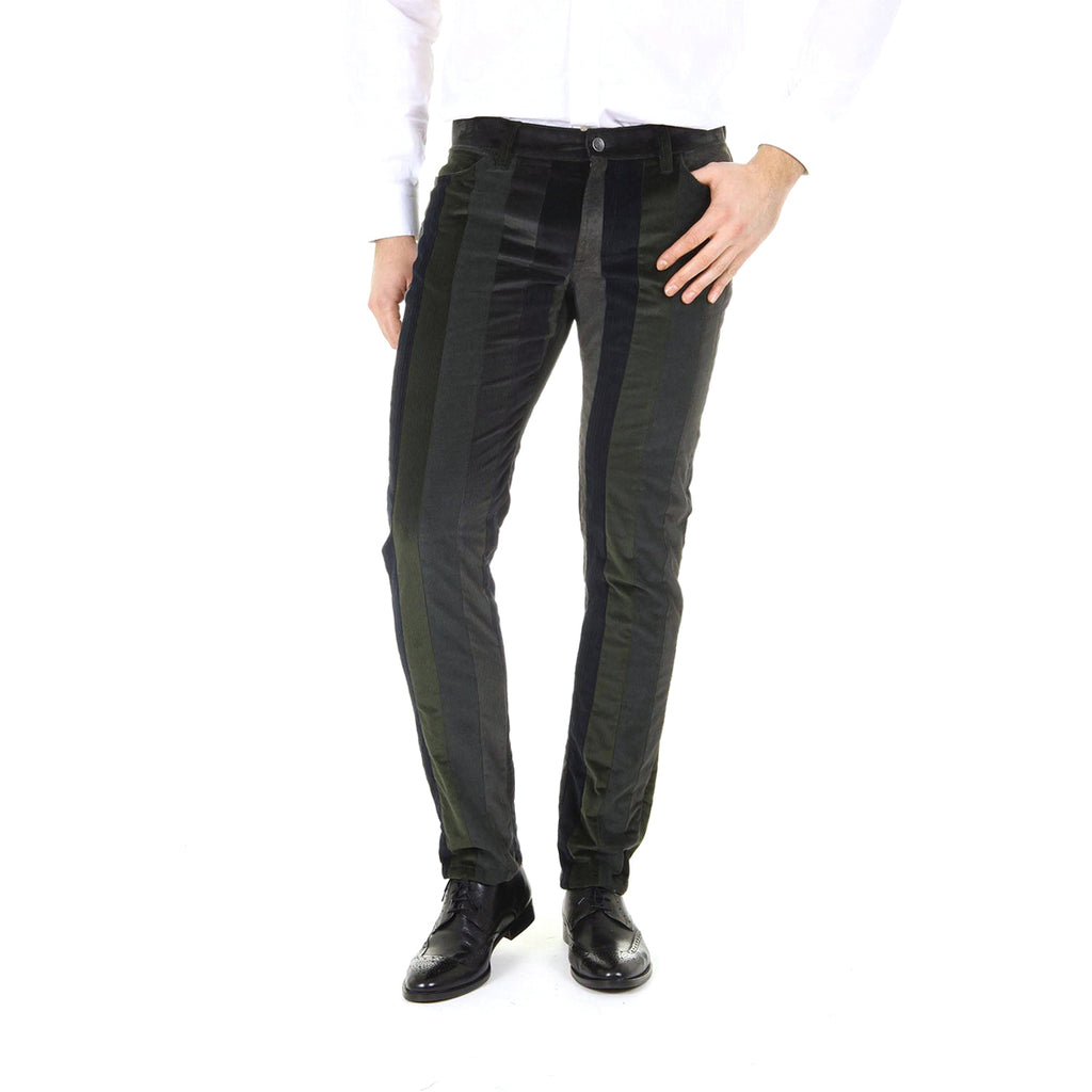 Pantaloni da uomo Dolce & Gabbana Stretch 16 Patchwork in velluto misto G4P4CX G9V40 S9000