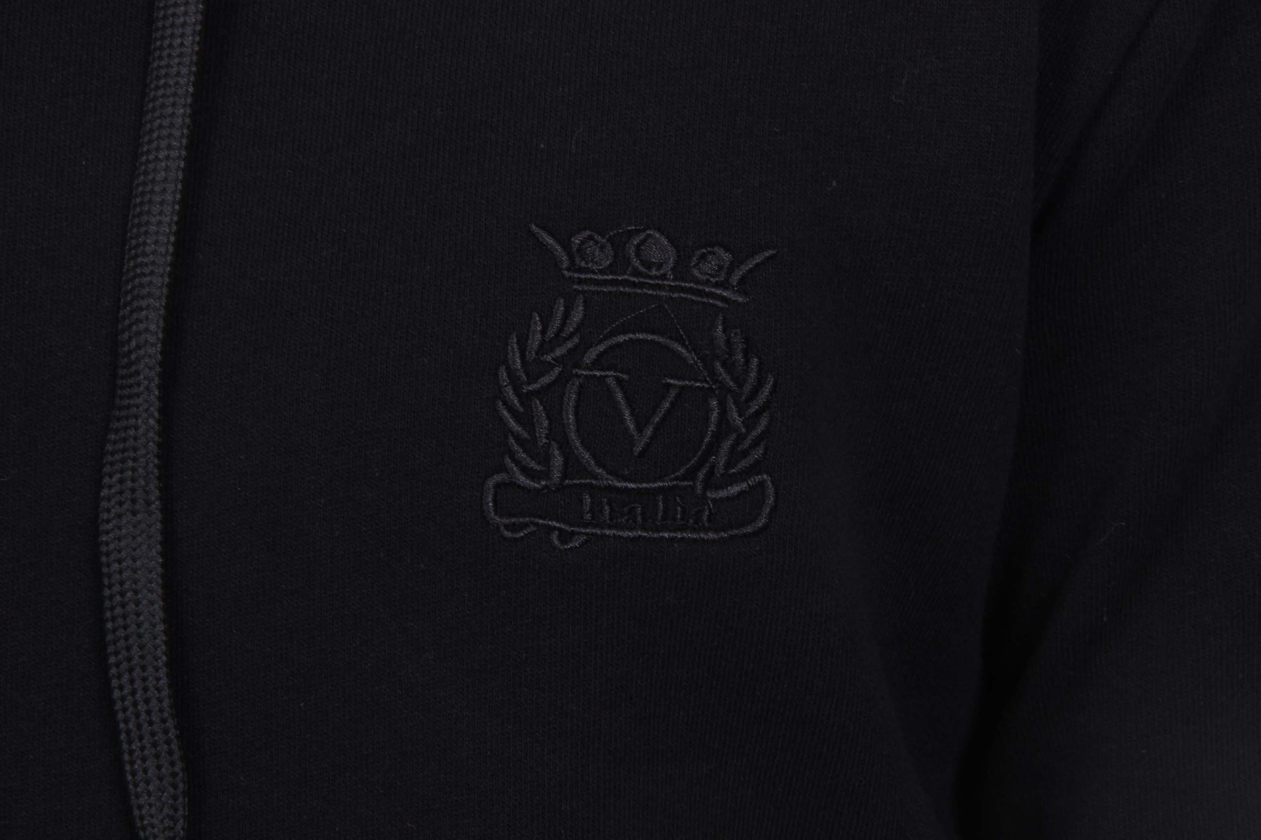 Felpa con cappuccio da uomo V 1969 Italia ART. 4467 NERO