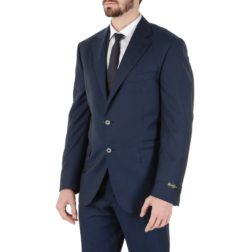 Abito da uomo Corneliani maniche lunghe blu scuro Super 130's