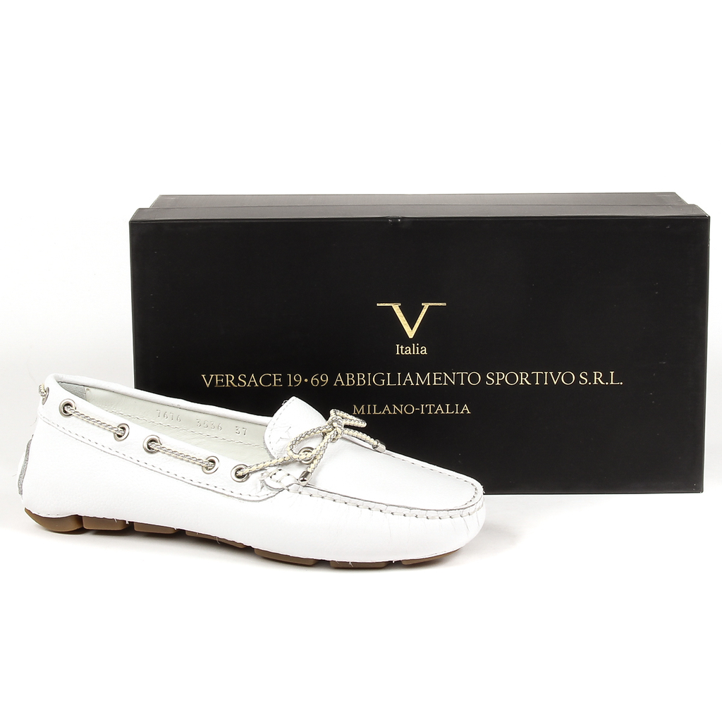 V 1969 Italia Mocassino Donna Bianco EMILIA