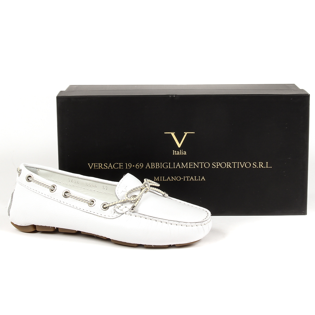 V 1969 Italia Mocassino Donna Bianco EMILIA