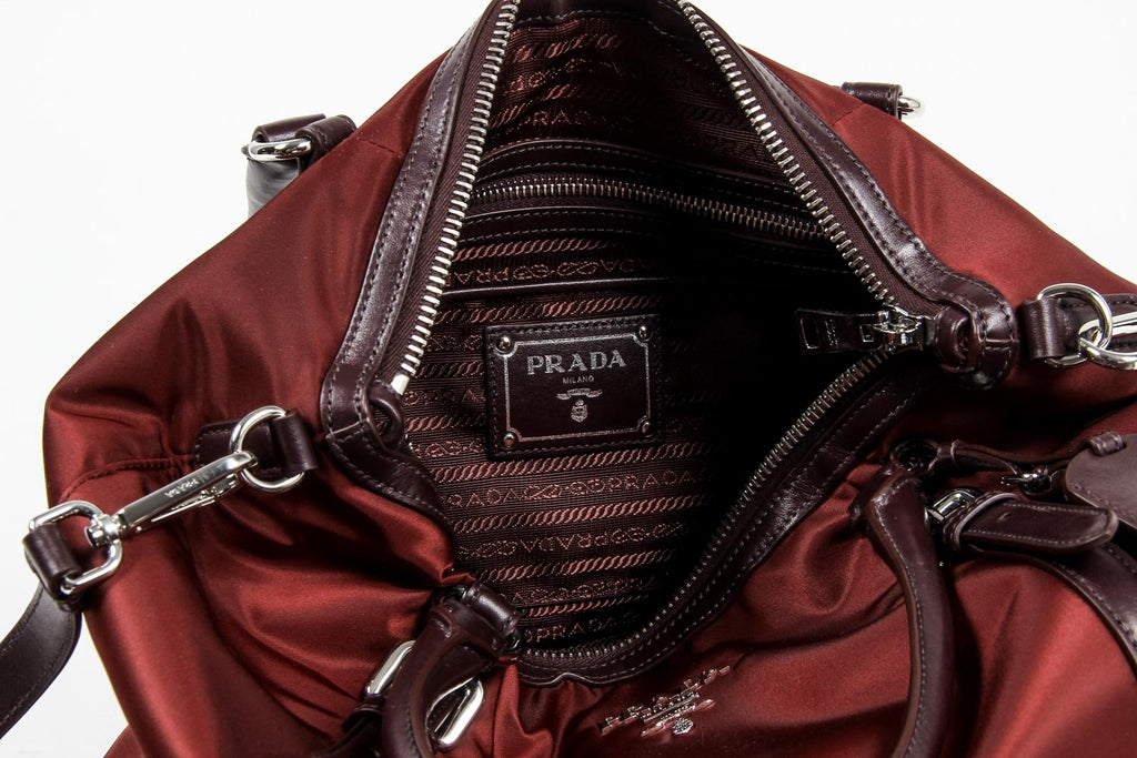 Borsa a mano Prada Ladies BR5116 in tessuto e vitello morbido