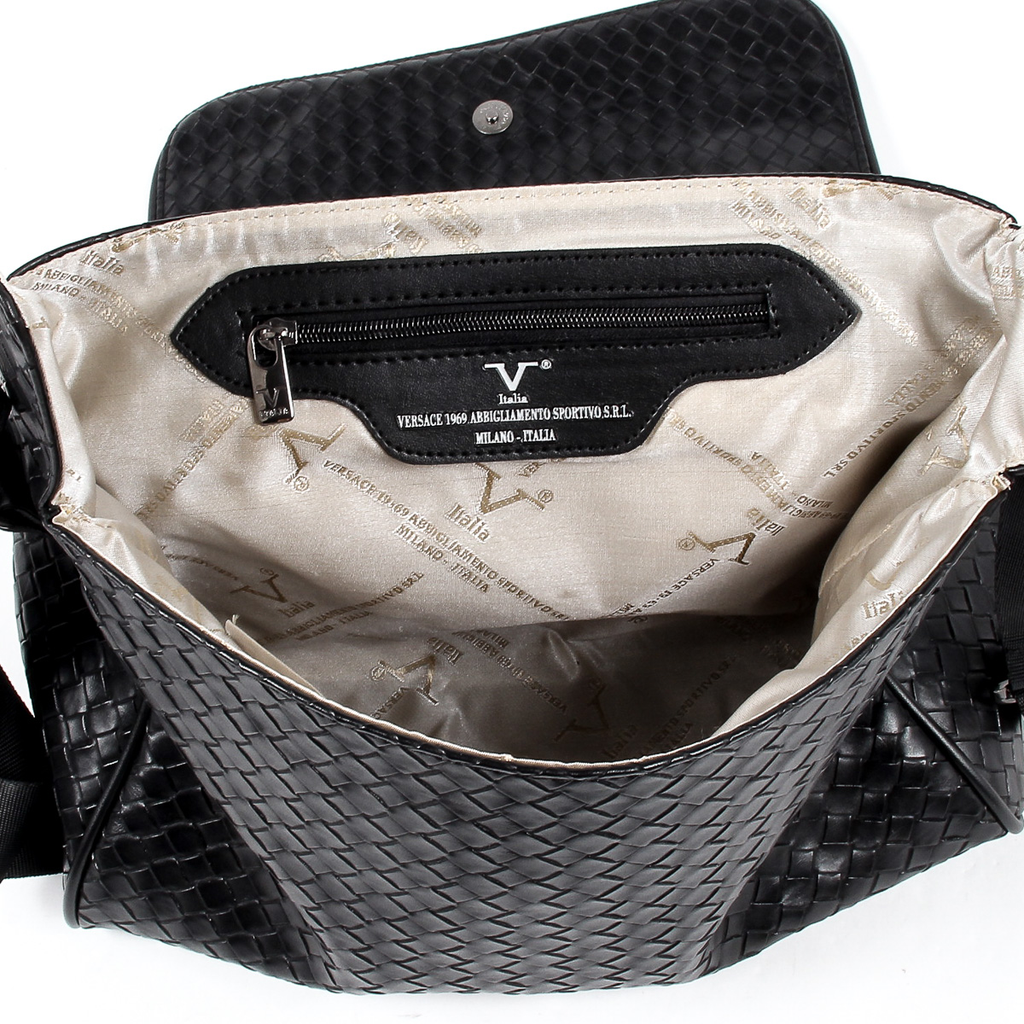 V 1969 Italia Borsa da uomo nera LEROY
