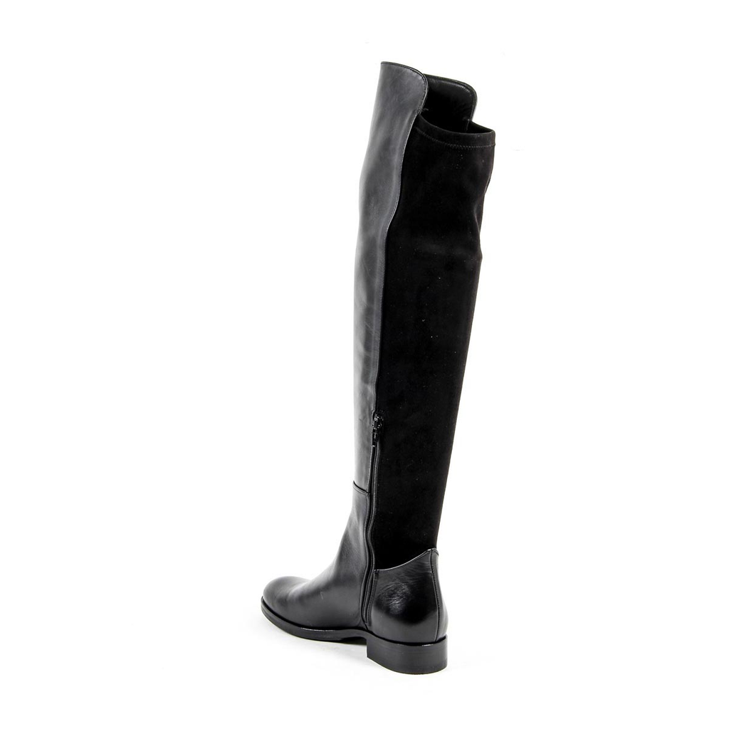 Stivale alto da donna V 1969 Italia B2421 SENZA F VITELLO NERO