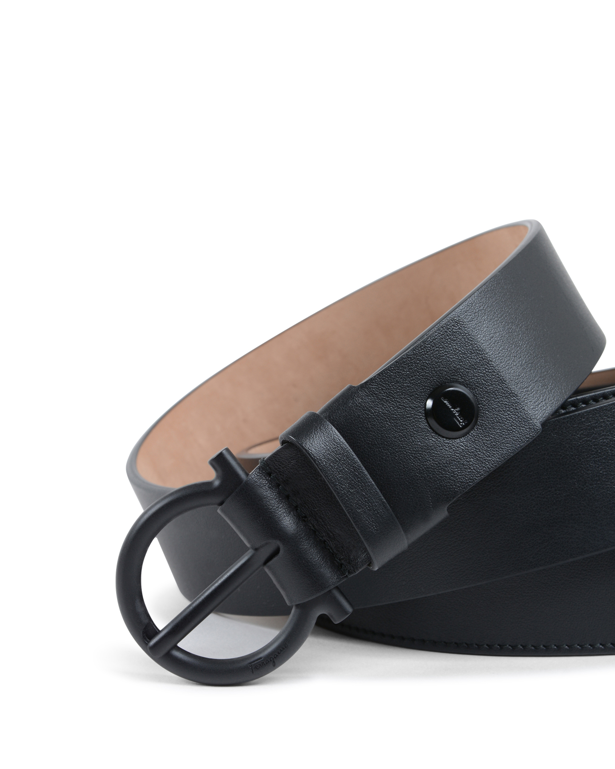 Salvatore Ferragamo Cintura regolabile da uomo nera 679951 694934