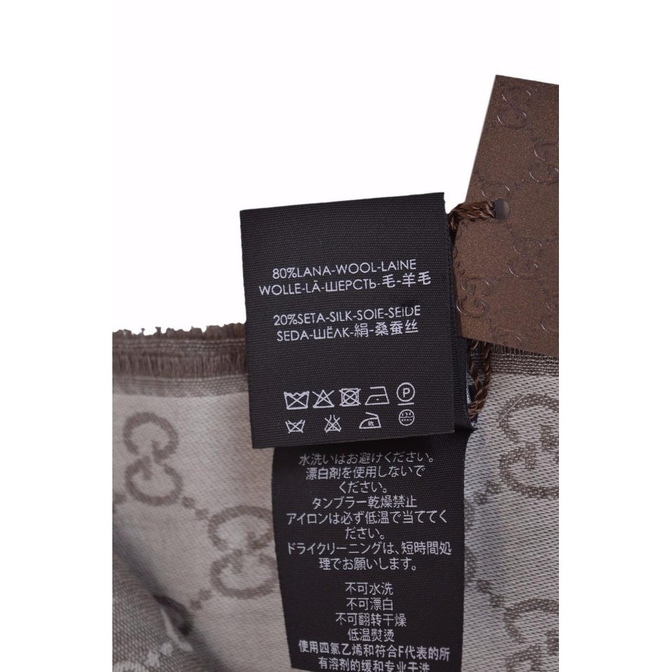 Sciarpa Gucci uomo 70x195 marrone chiaro