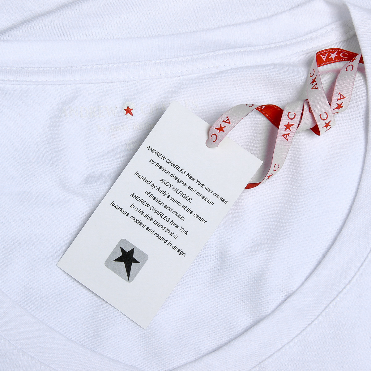 Andrew Charles T-shirt da donna a maniche corte con scollo a V, bianca TAPIWA