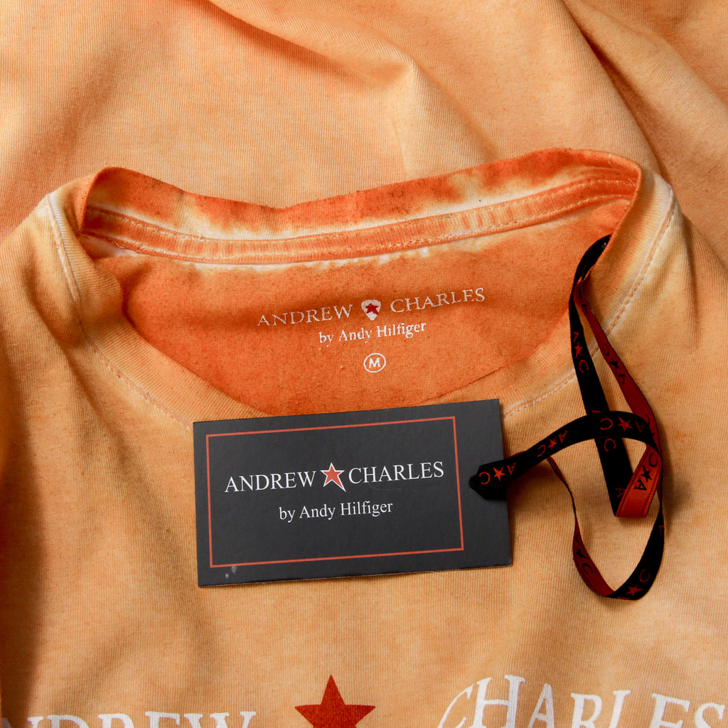 Andrew Charles T-shirt da uomo a maniche corte con scollo rotondo arancione KARITA