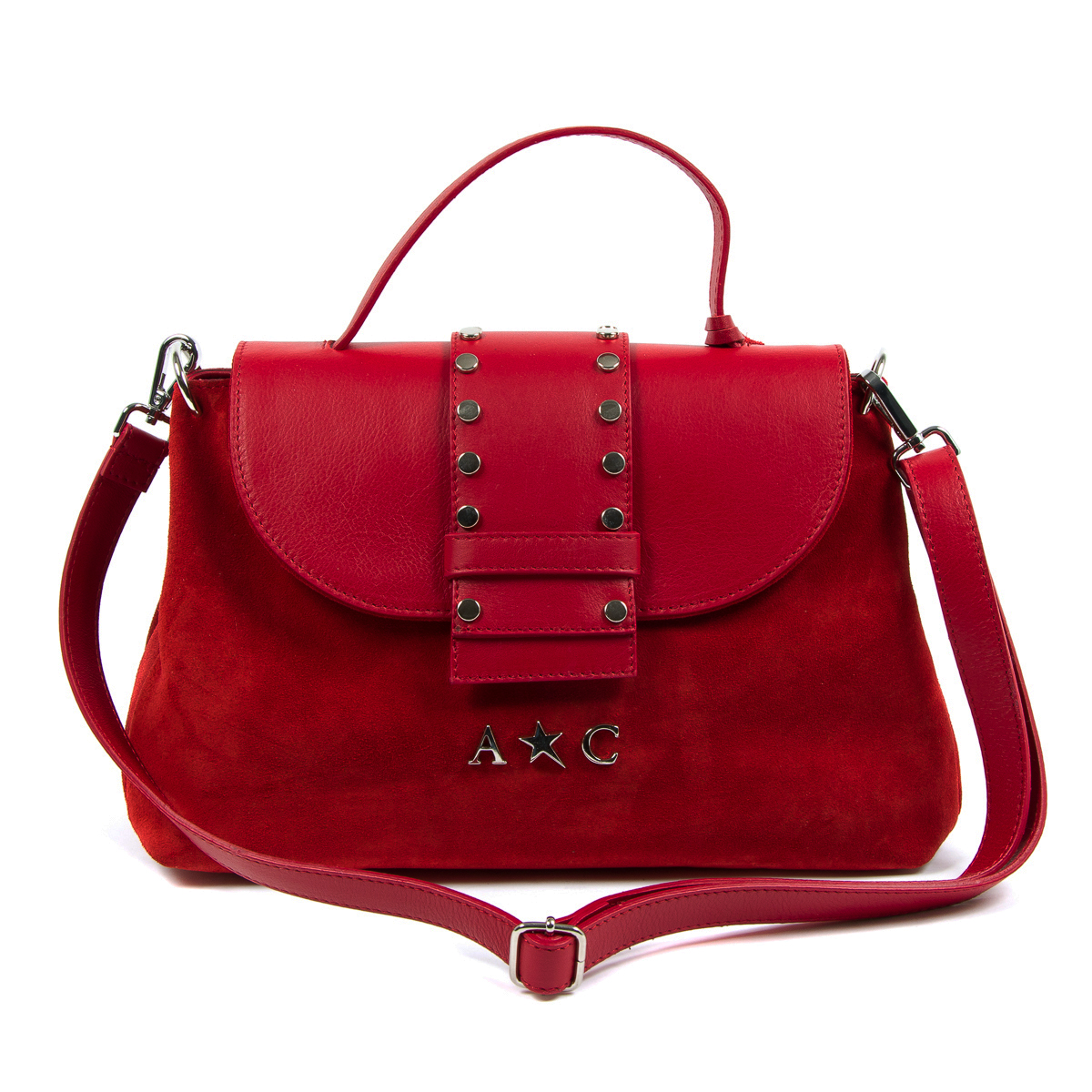 Borsa a mano da donna Andrew Charles rossa ROSS