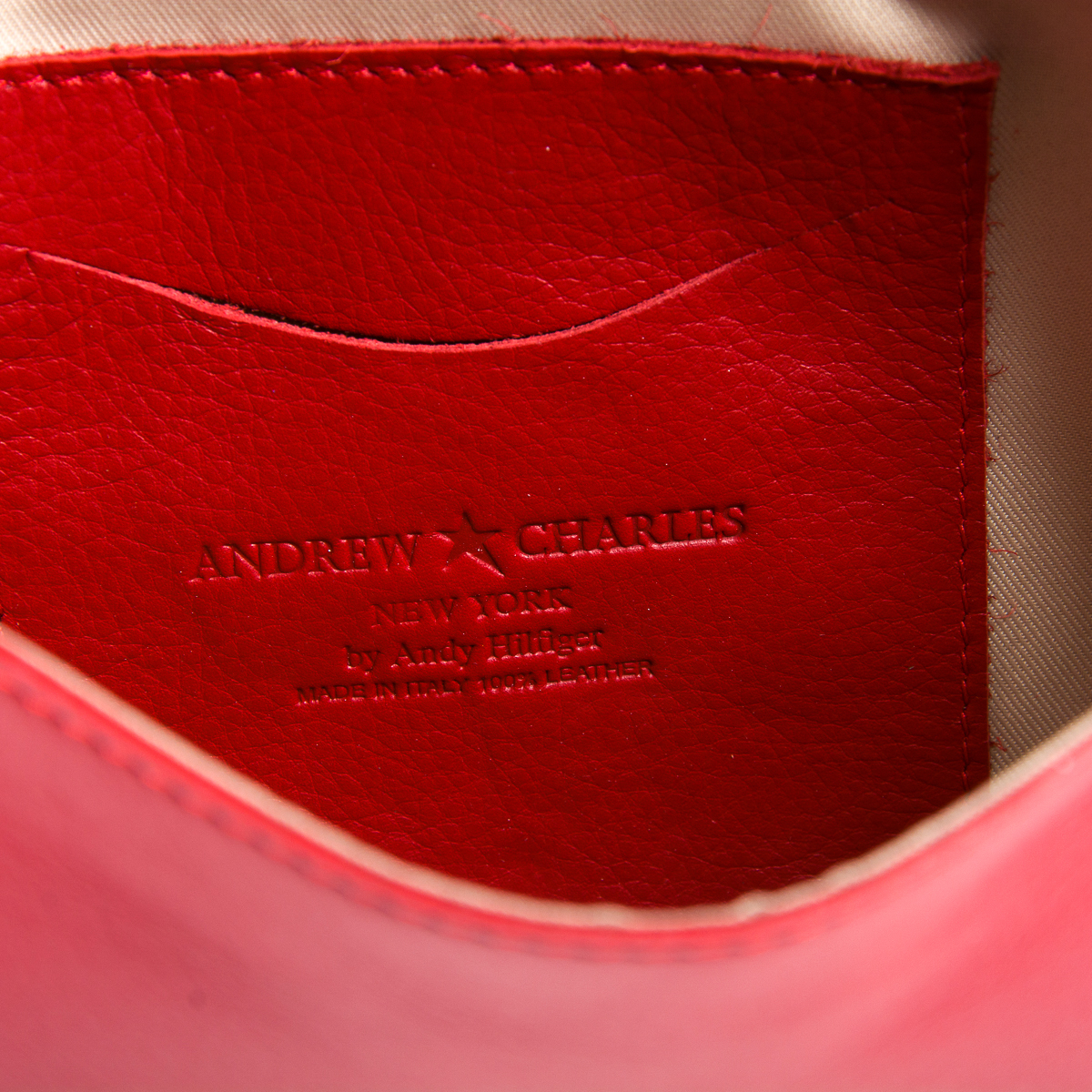 Borsa a mano da donna Andrew Charles rossa CORY