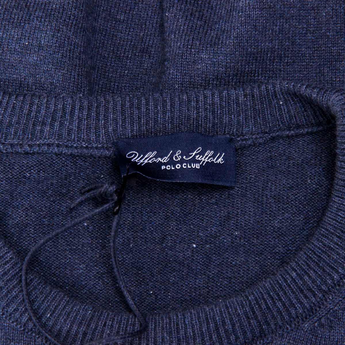 Maglione da uomo Ufford & Suffolk Polo Club a maniche lunghe con scollo rotondo PULLRUS100 BLU SCURO