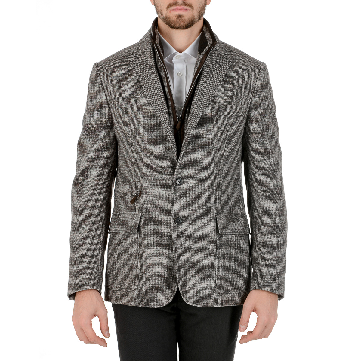 Corneliani Giacca Uomo Maniche Lunghe Grigio