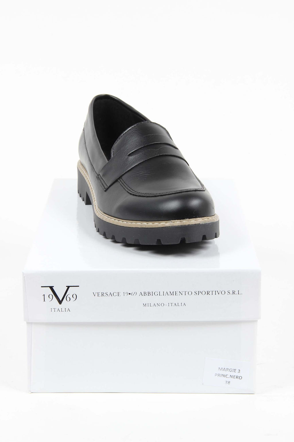 V 1969 Italia Womens Loafer MARGIE 3 PRINC. NERO