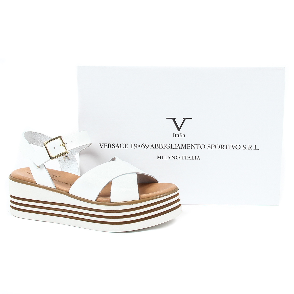 Sandalo flatform da donna V 1969 Italia