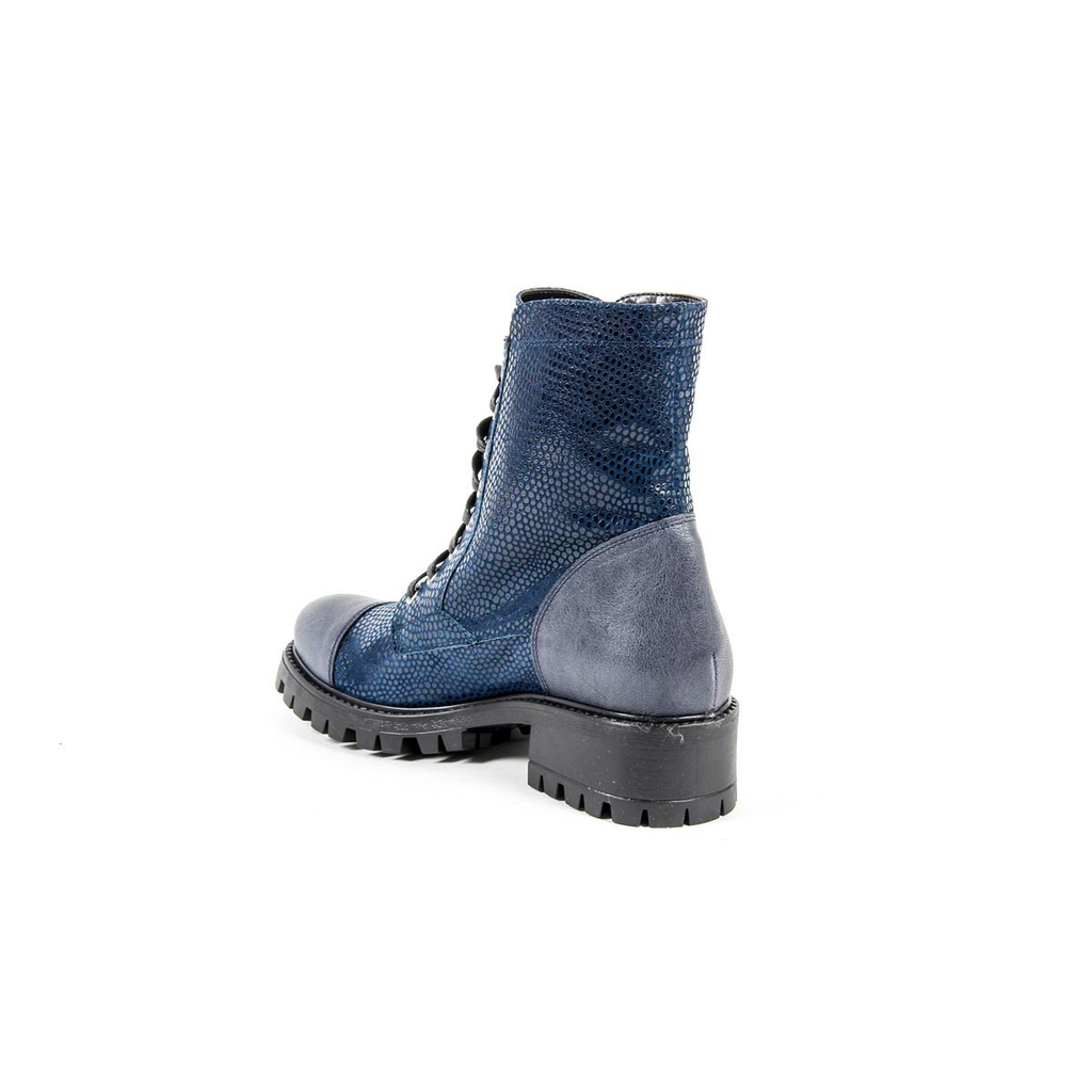 Stivale corto da donna V 1969 Italia B1476 VITELLO + PIETRA BLU