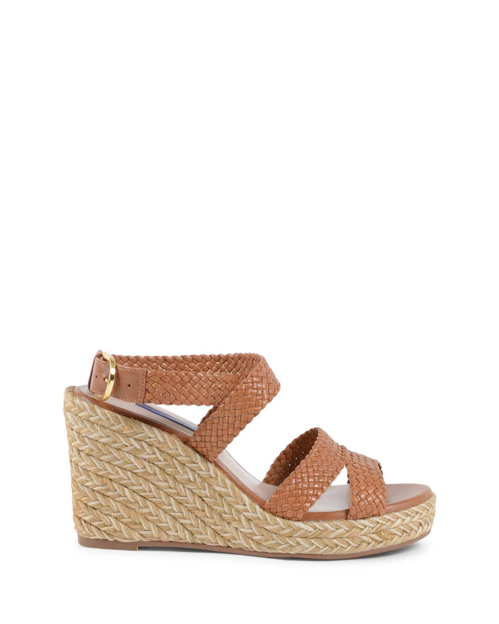 Sandalo con zeppa da donna Stuart Weitzman color cuoio ELSIE 85