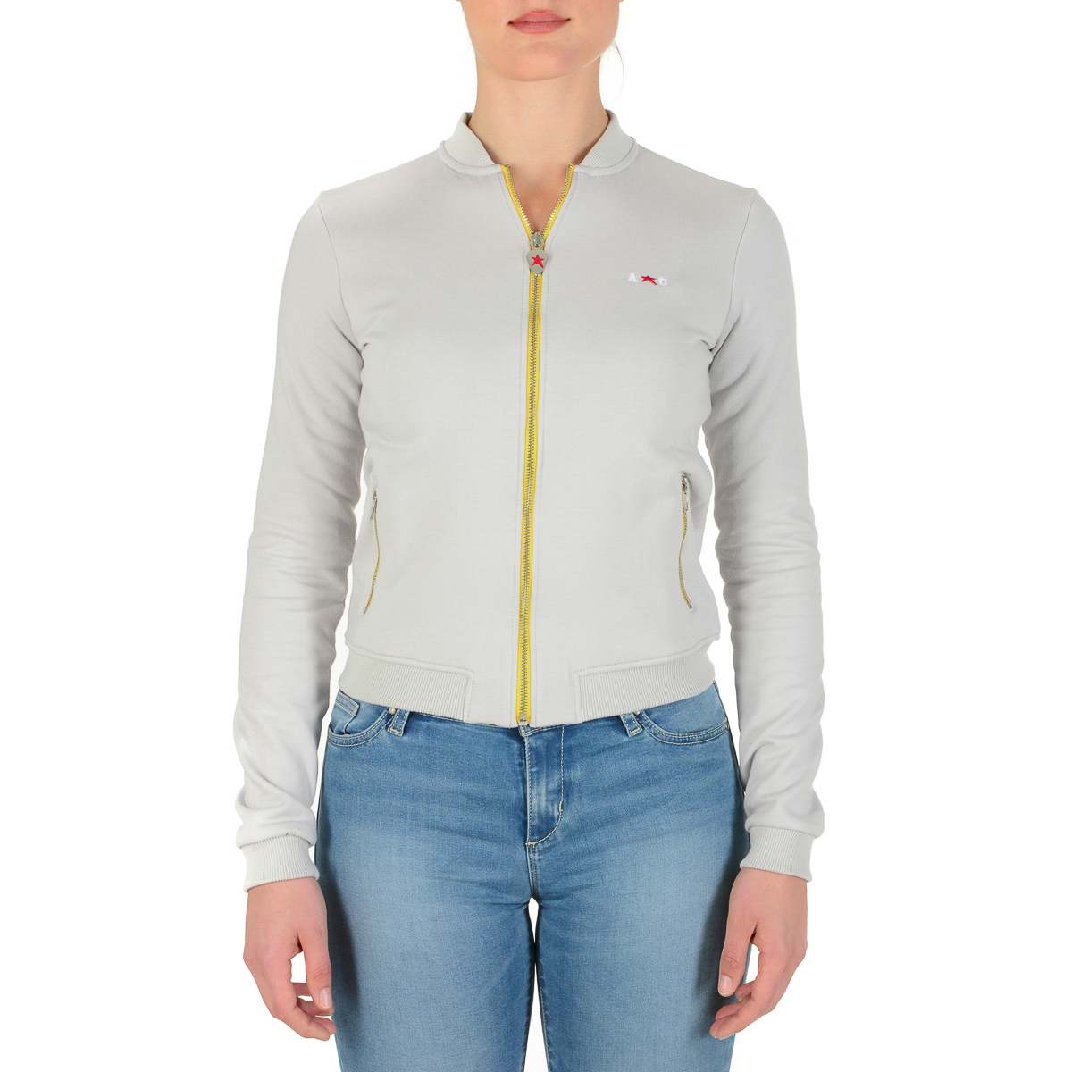 Andrew Charles Maglione da donna a maniche lunghe grigio SUMATRA