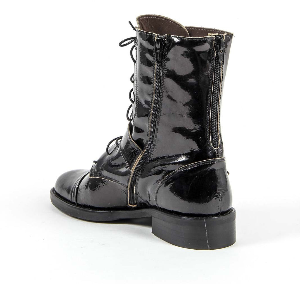 Stivaletto corto da donna V 1969 Italia S03 VERNICE NERO