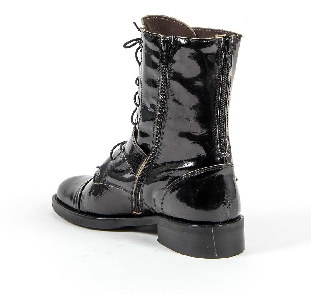 Stivaletto corto da donna V 1969 Italia S03 VERNICE NERO