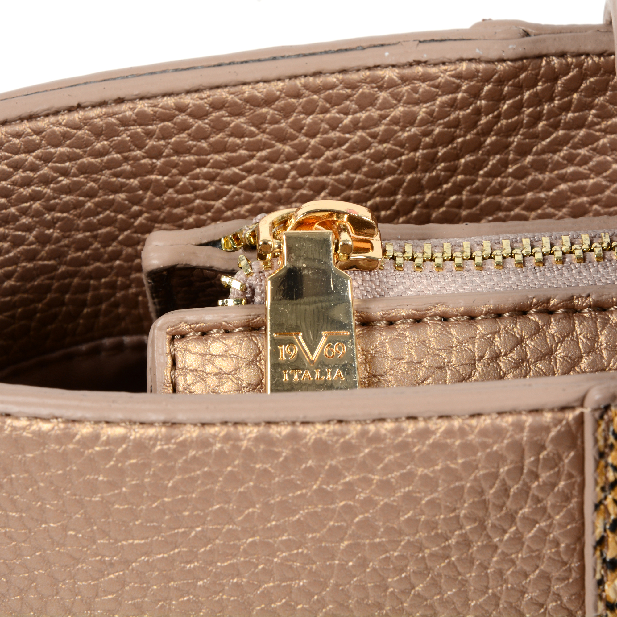 19V69 Italia Borsa da donna Oro 8004 PYTHON GOLD