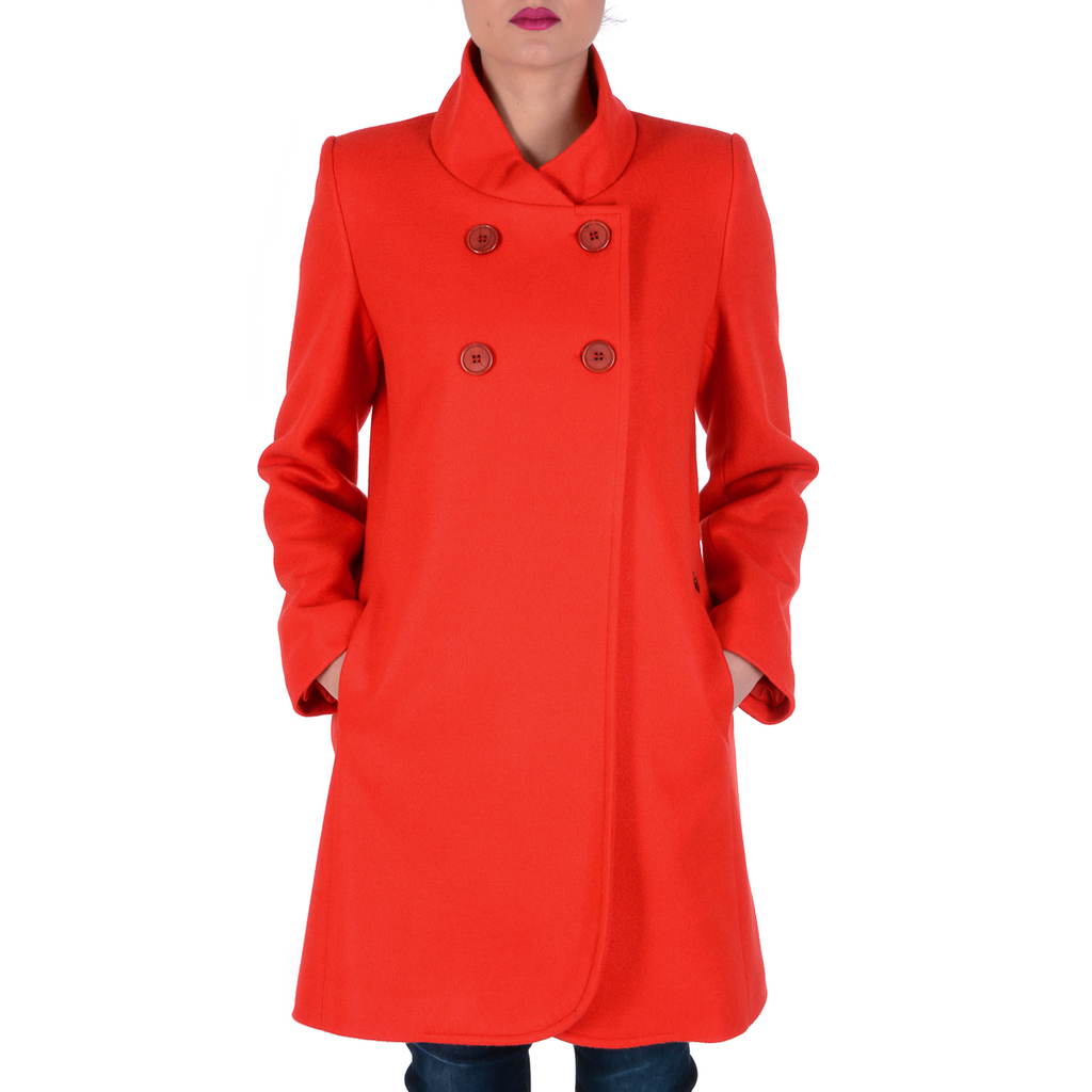V 1969 Italia Cappotto da donna a maniche lunghe rosso CHEYENNE