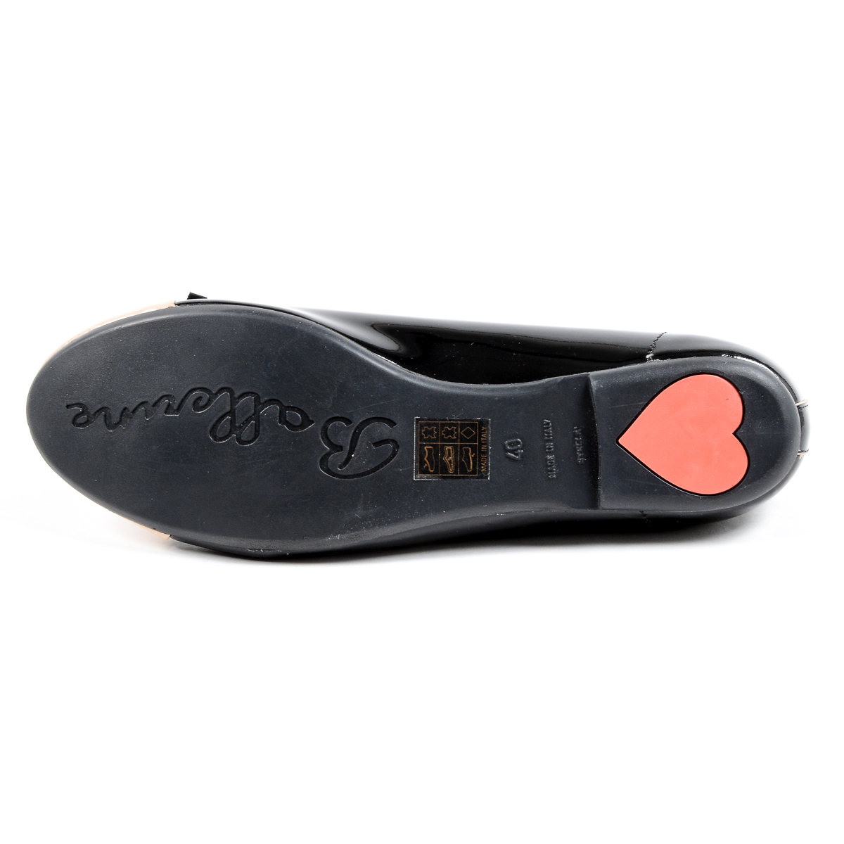 V 1969 Italia Womens Ballerina Black PARMA