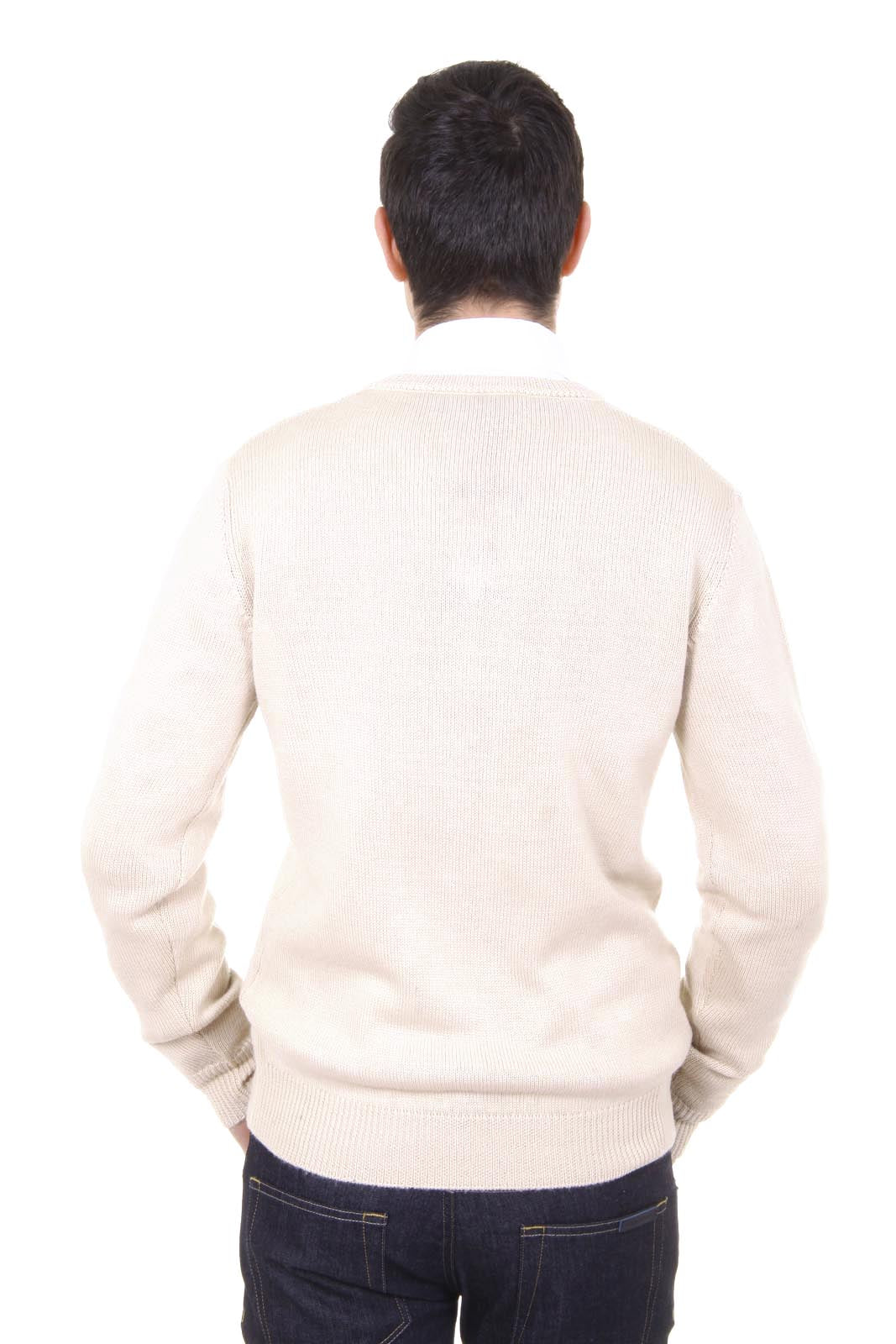 Maglione uomo scollo a V V 1969 Italia 9803 SCOLLO V SABBIA