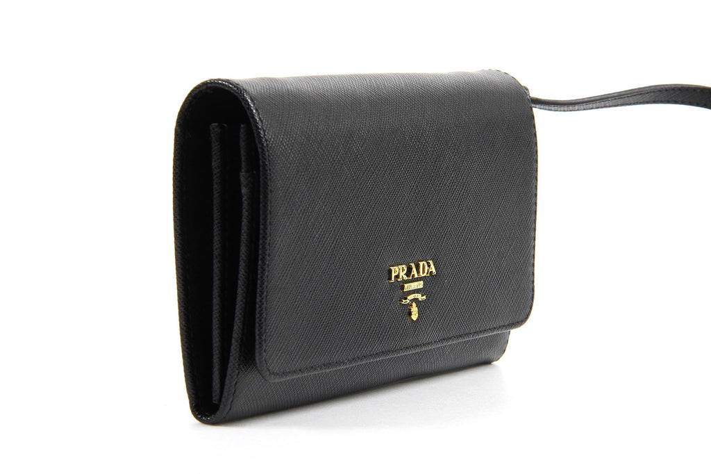 Pochette Prada 1MT437 Nero Saffiano Metallo