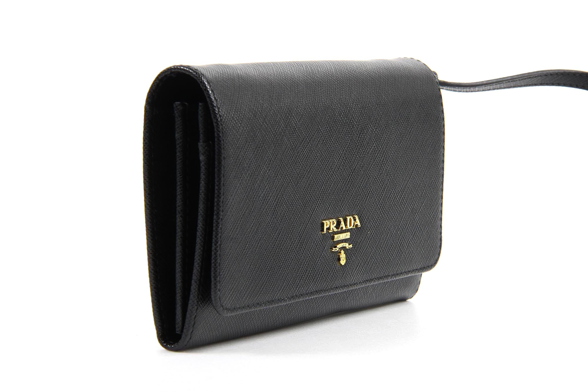 Pochette Prada 1MT437 Nero Saffiano Metallo