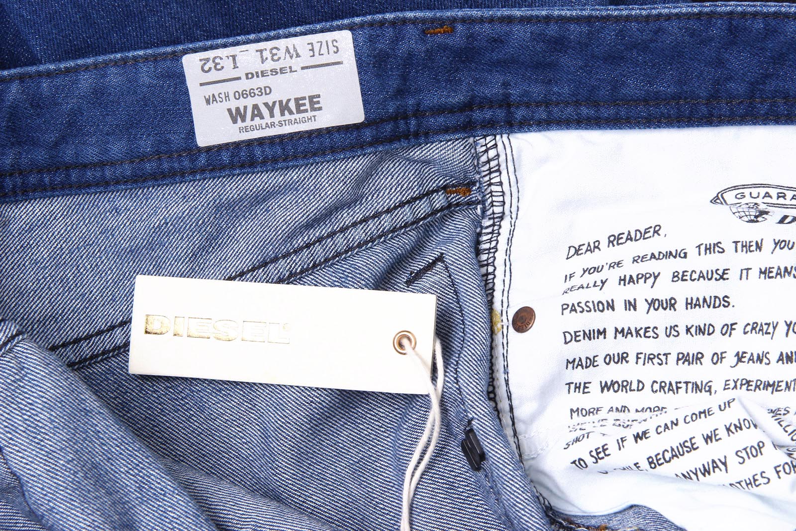 Jeans da uomo Diesel WAYKEE 0663D L.32