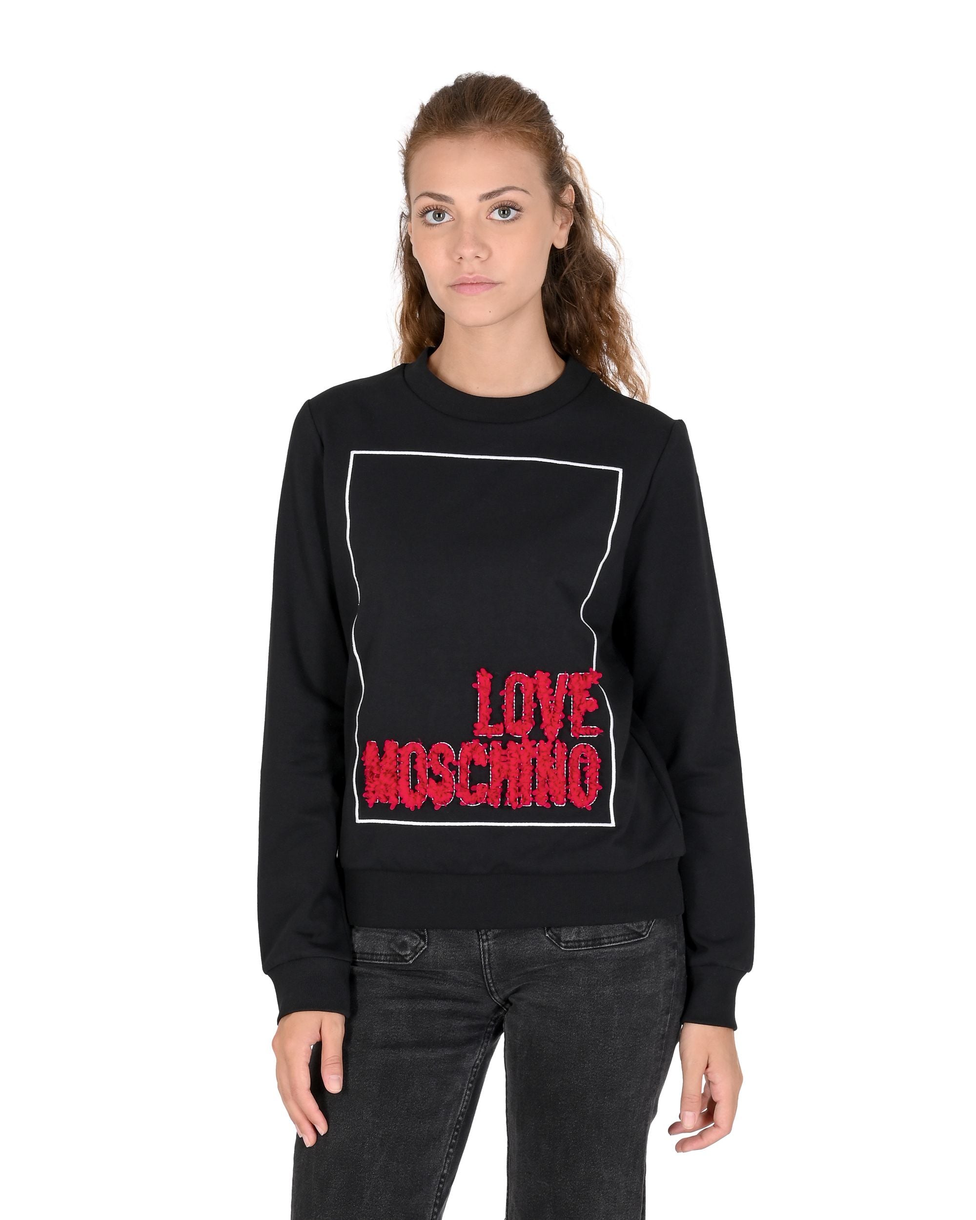 Felpa da donna Love Moschino W 6 302 23 E 2269 C74 NERO