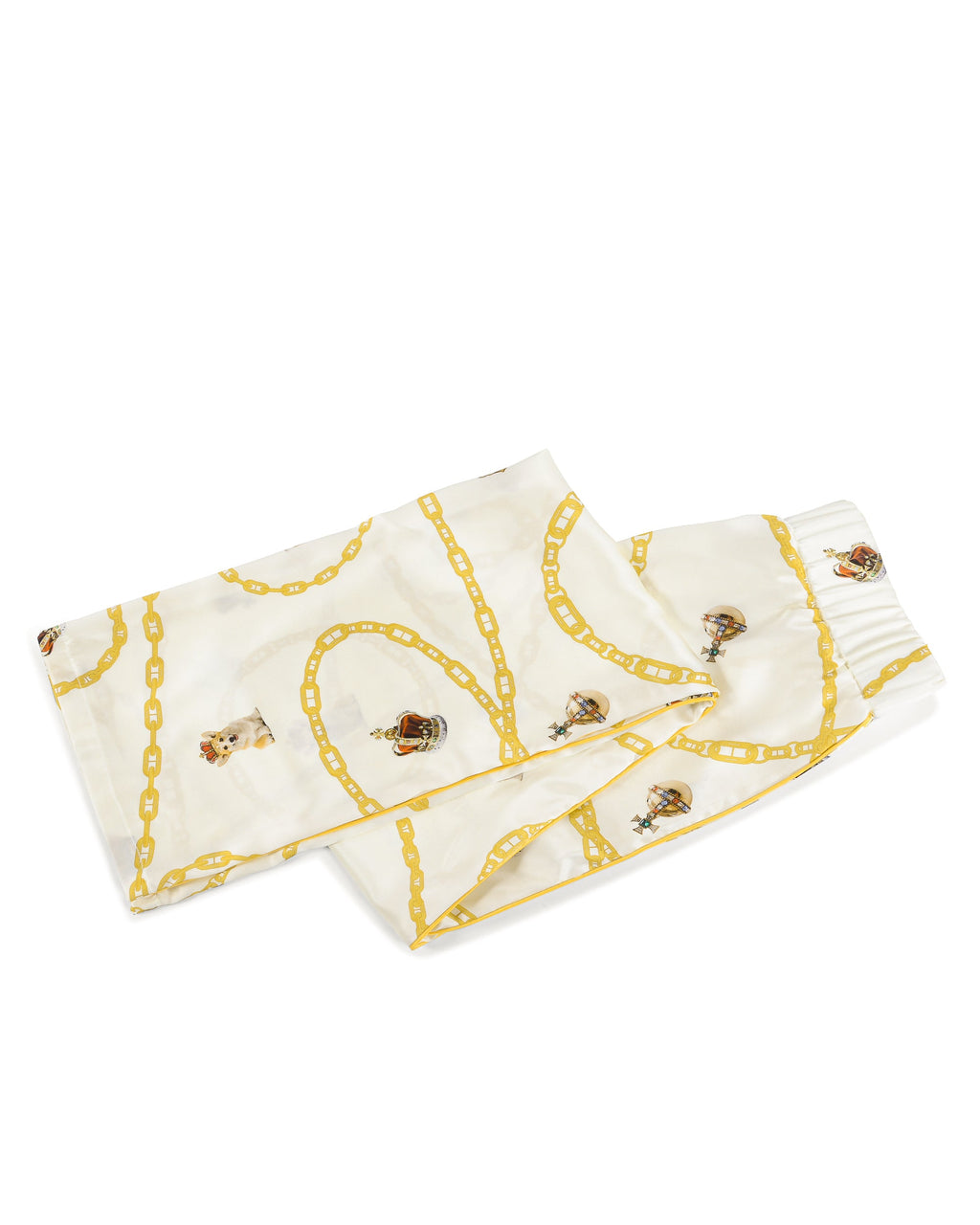 Pigiama in seta Queen's Jubilee - Crema