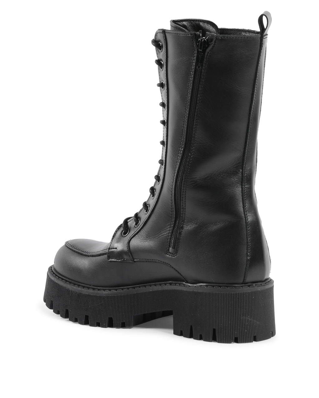19V69 Italia Womens Short Boot Black 12-V VITELLO NERO