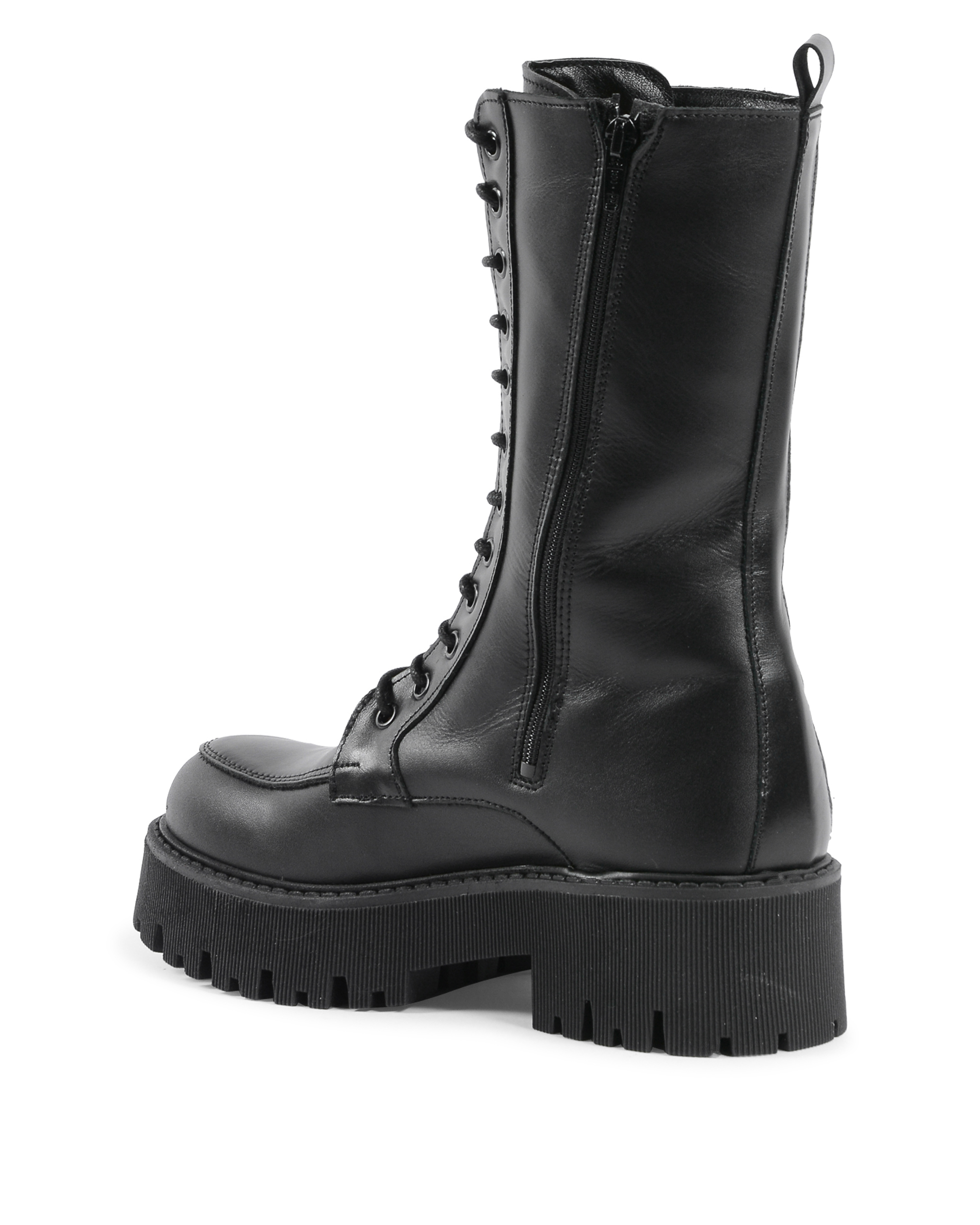 19V69 Italia Womens Short Boot Black 12-V VITELLO NERO