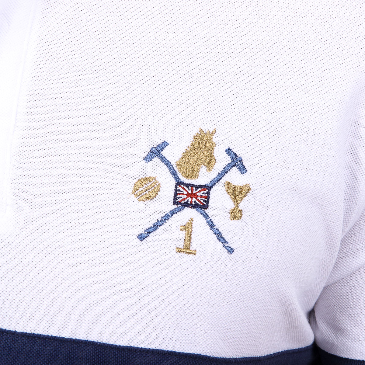 Polo da uomo a maniche corte Ufford & Suffolk Polo Club US002 BIANCO