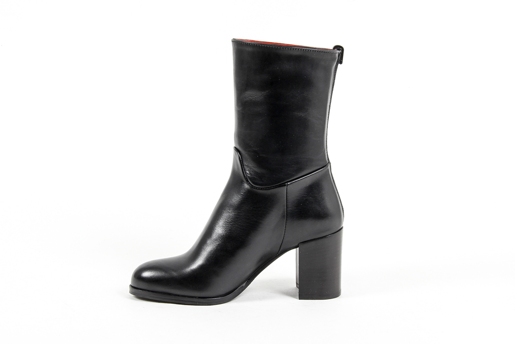 V 1969 Italia Stivaletto corto da donna nero CASE