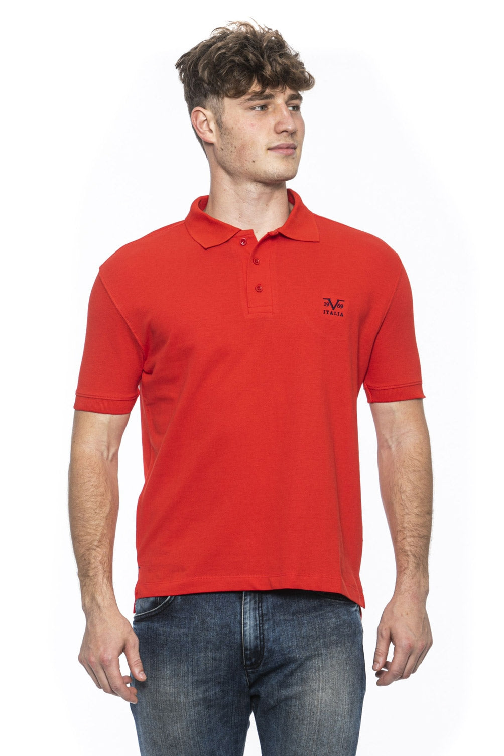 Polo Uomo 19V69 Italia Rossa RICAMO ROSSO