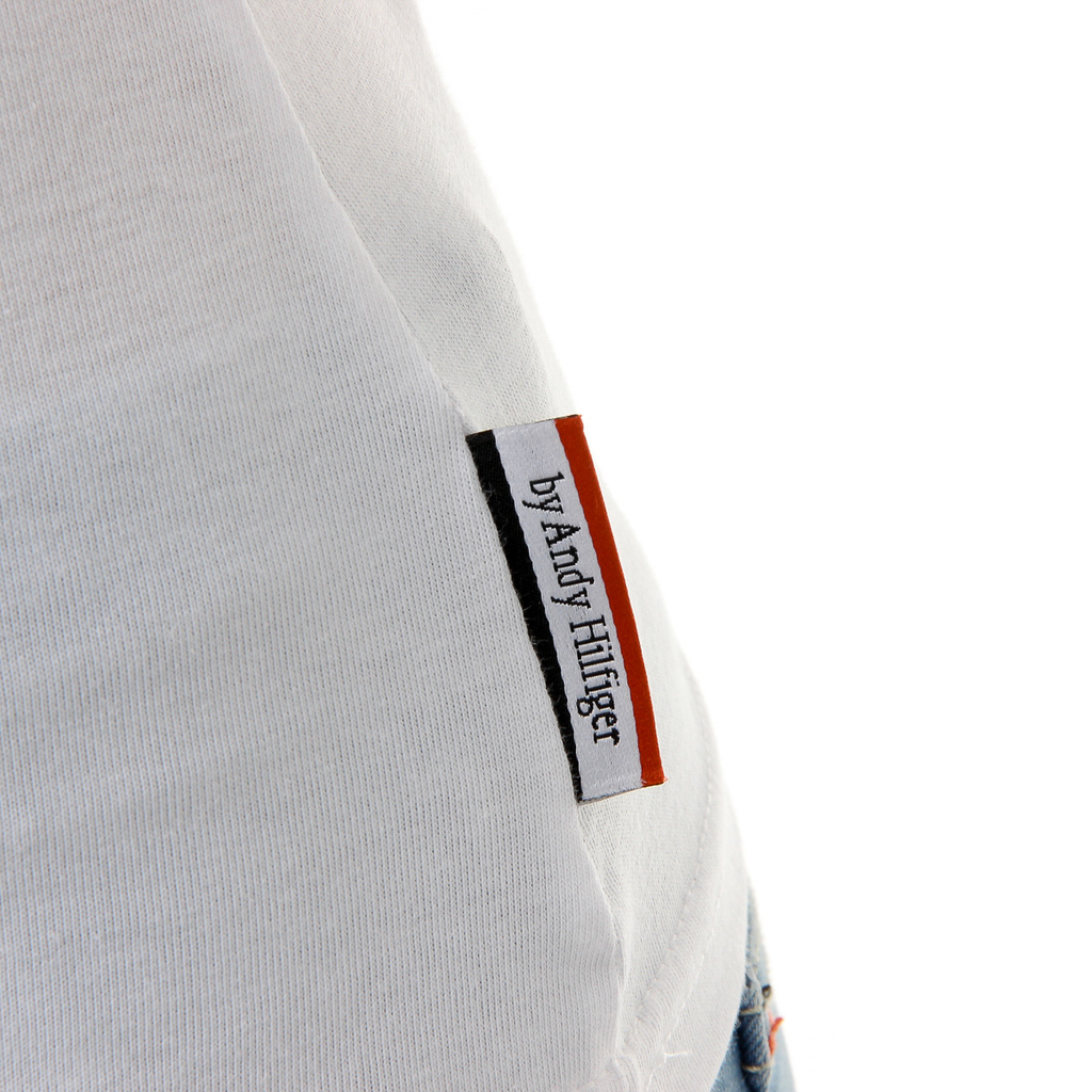 Andrew Charles T-shirt da donna a maniche corte con scollo a V, bianca TAPIWA
