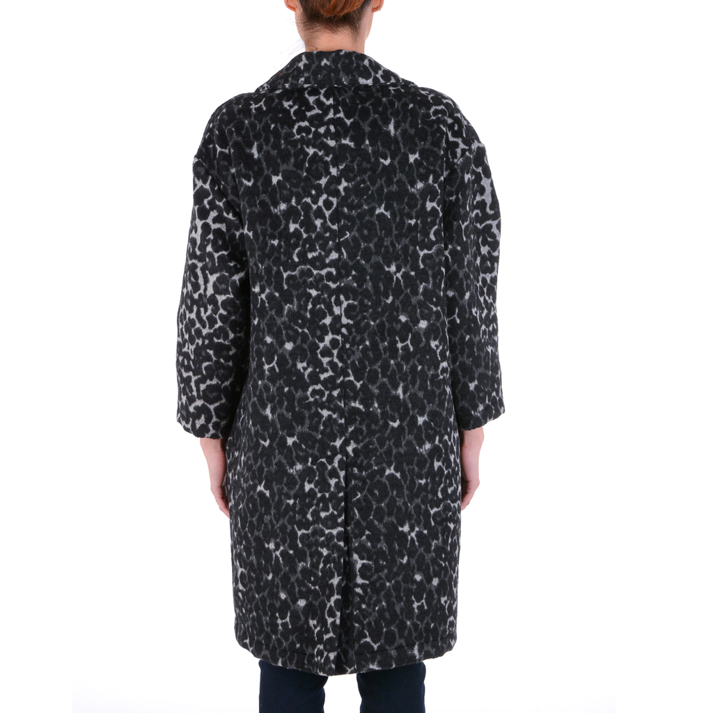 V 1969 Italia Cappotto da donna maniche lunghe grigio GEMMA