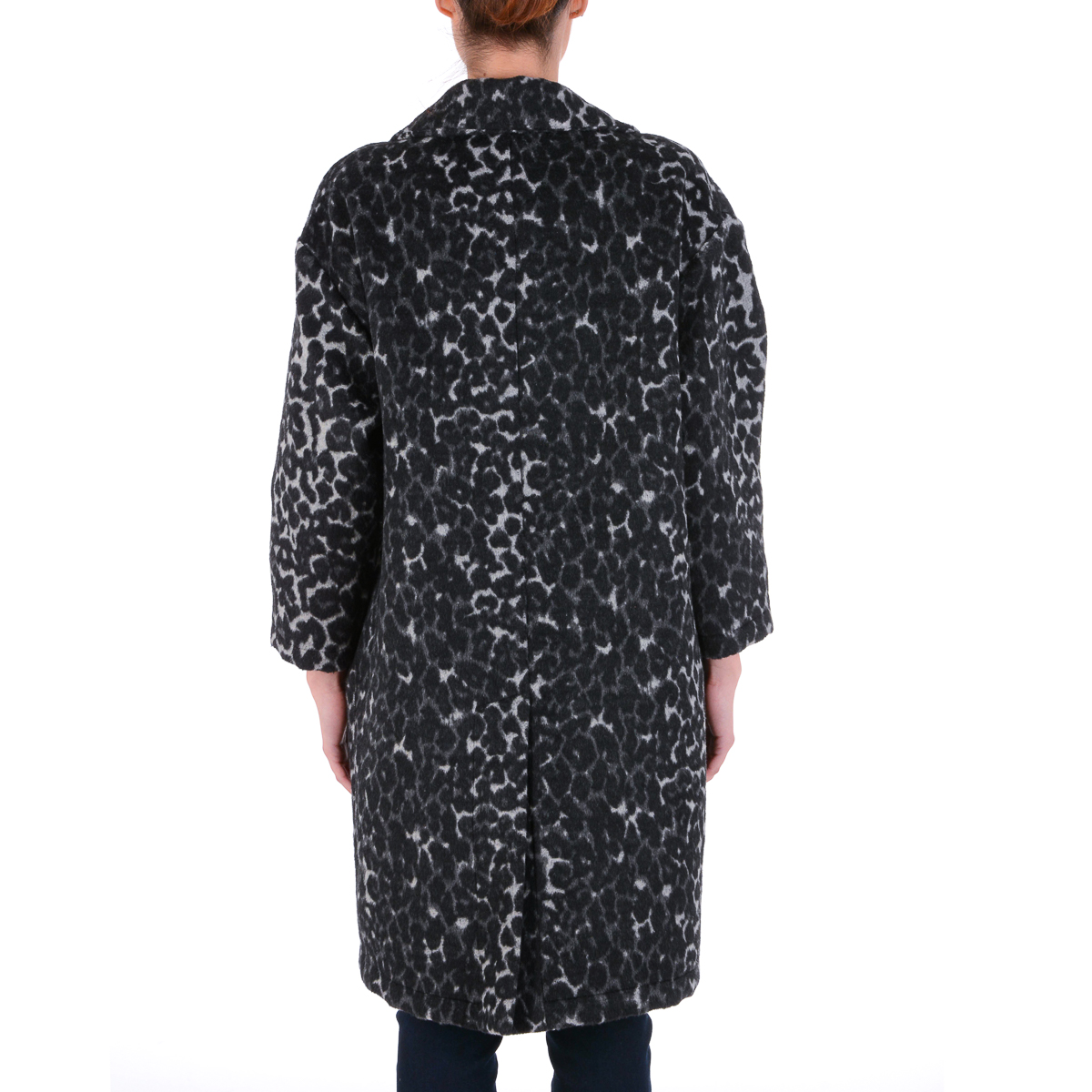 V 1969 Italia Cappotto da donna maniche lunghe grigio GEMMA
