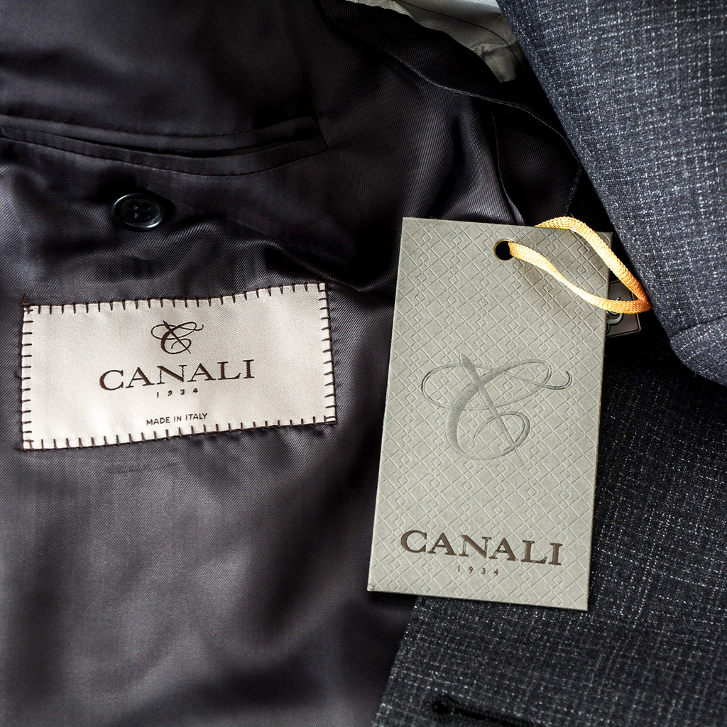 Abito da uomo Canali maniche lunghe grigio scuro