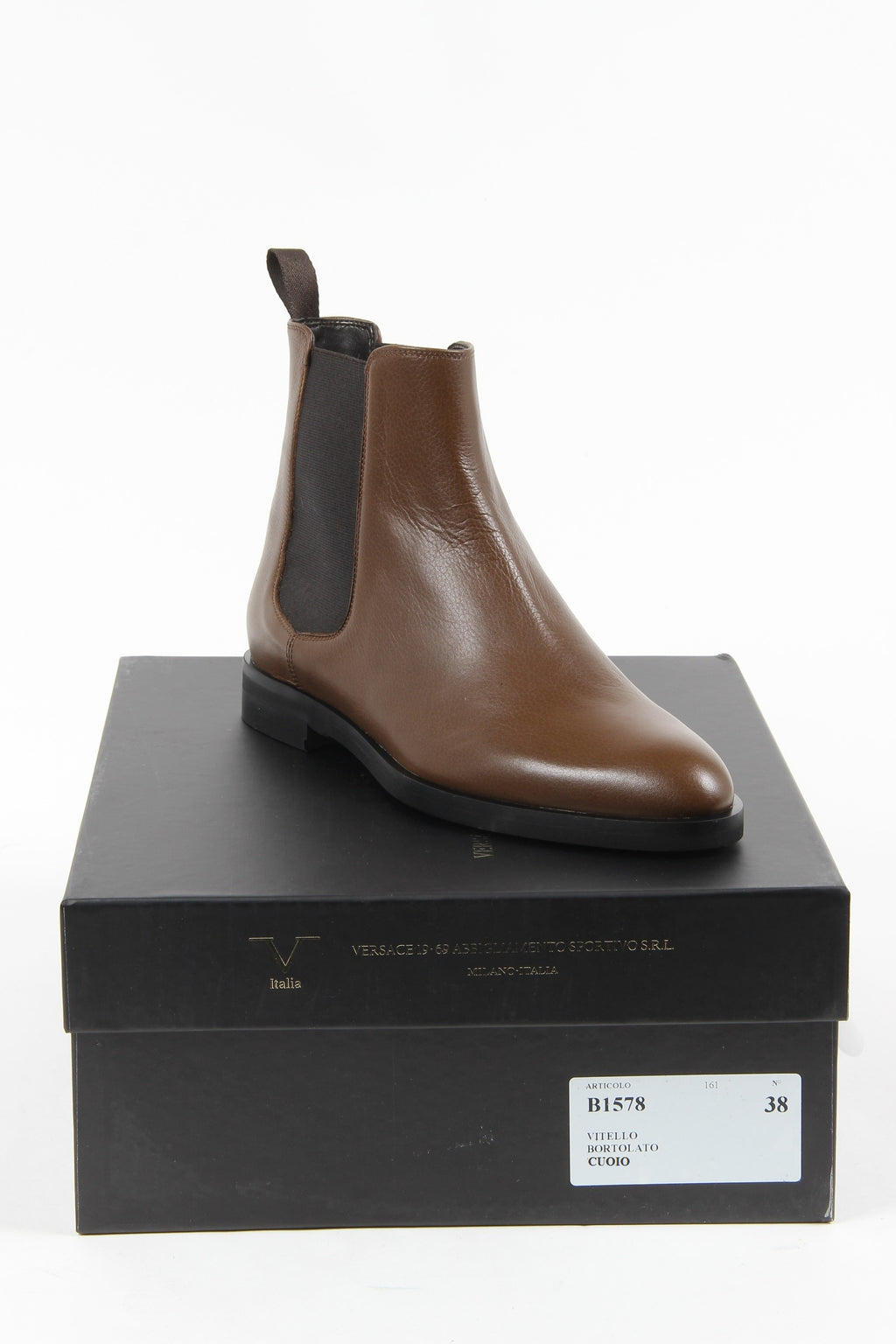 Stivaletto Donna V 1969 Italia B1578 VITELLO BOTTOLATO CUOIO