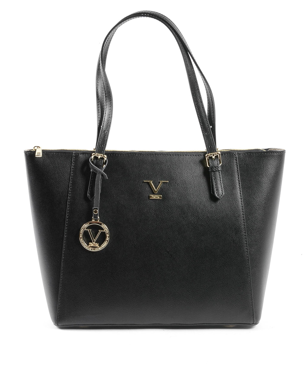 V Italia Borsa a tracolla da donna nera V09 PALMELLATO NERO