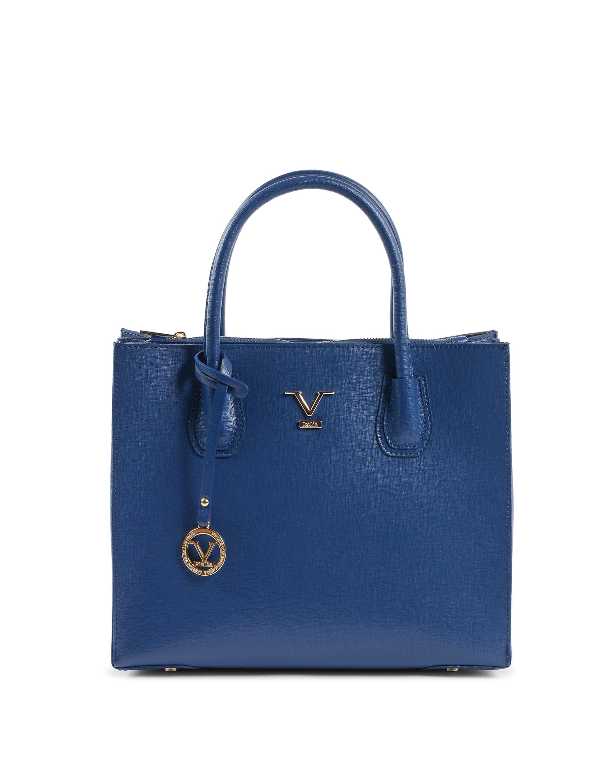 Borsa a mano da donna V Italia Blu BE10275 52 SAFFIANO BLUE JEANS