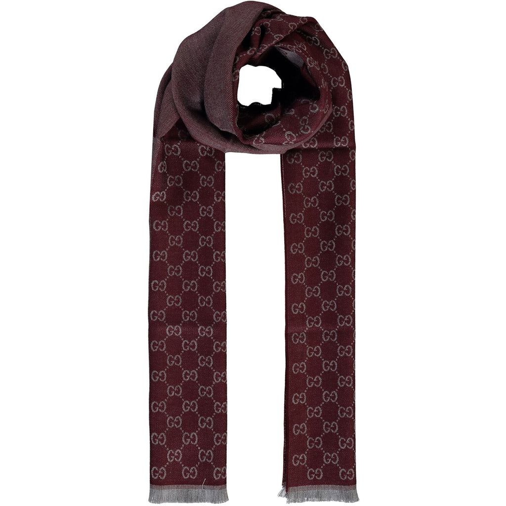 Gucci sciarpa uomo 40x180 bordeaux