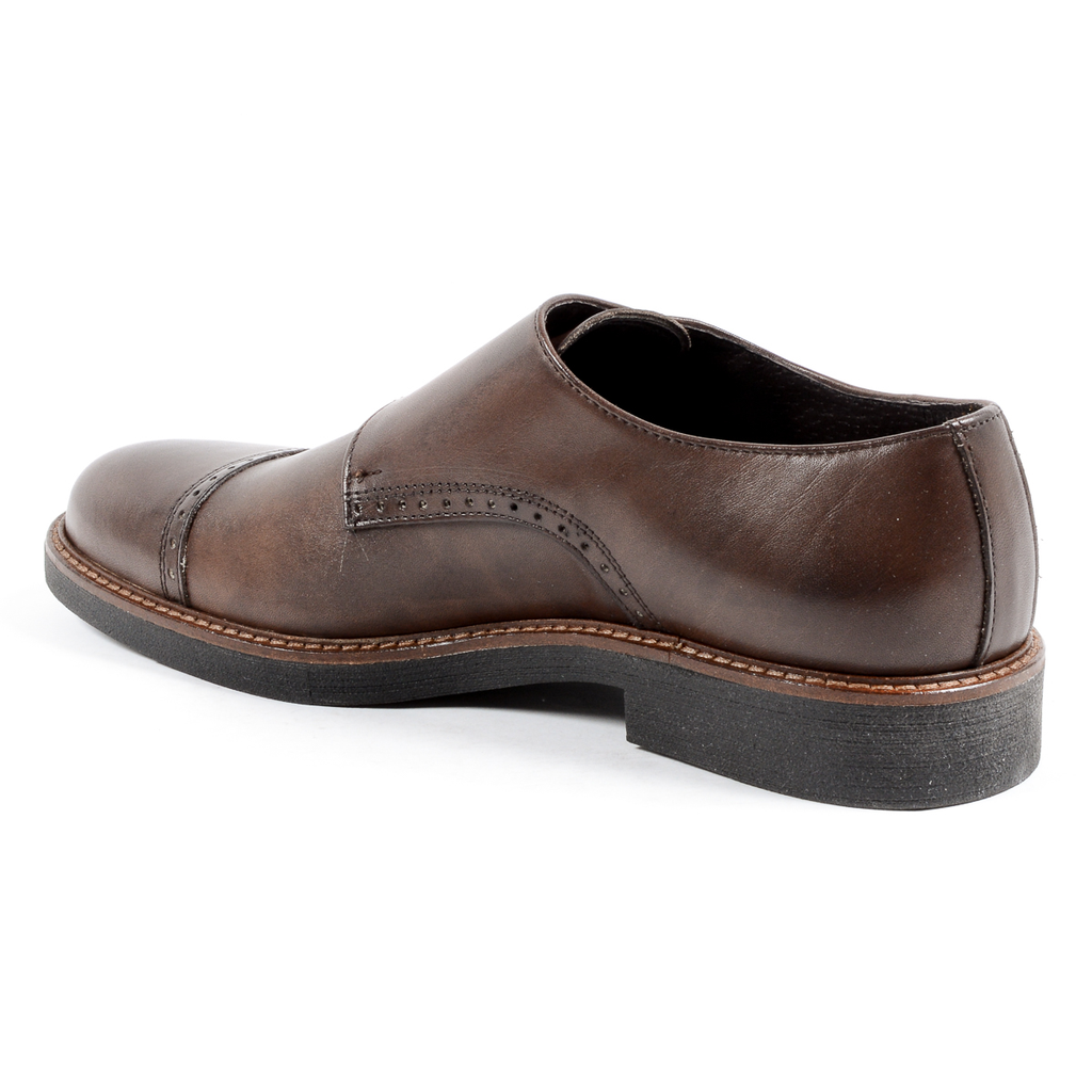 Andrew Charles Scarpe da uomo con cinturino Monk Marrone KURT