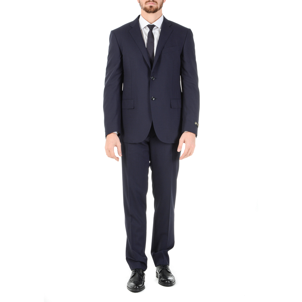 Corneliani Abito da uomo a maniche lunghe blu scuro Super 140's