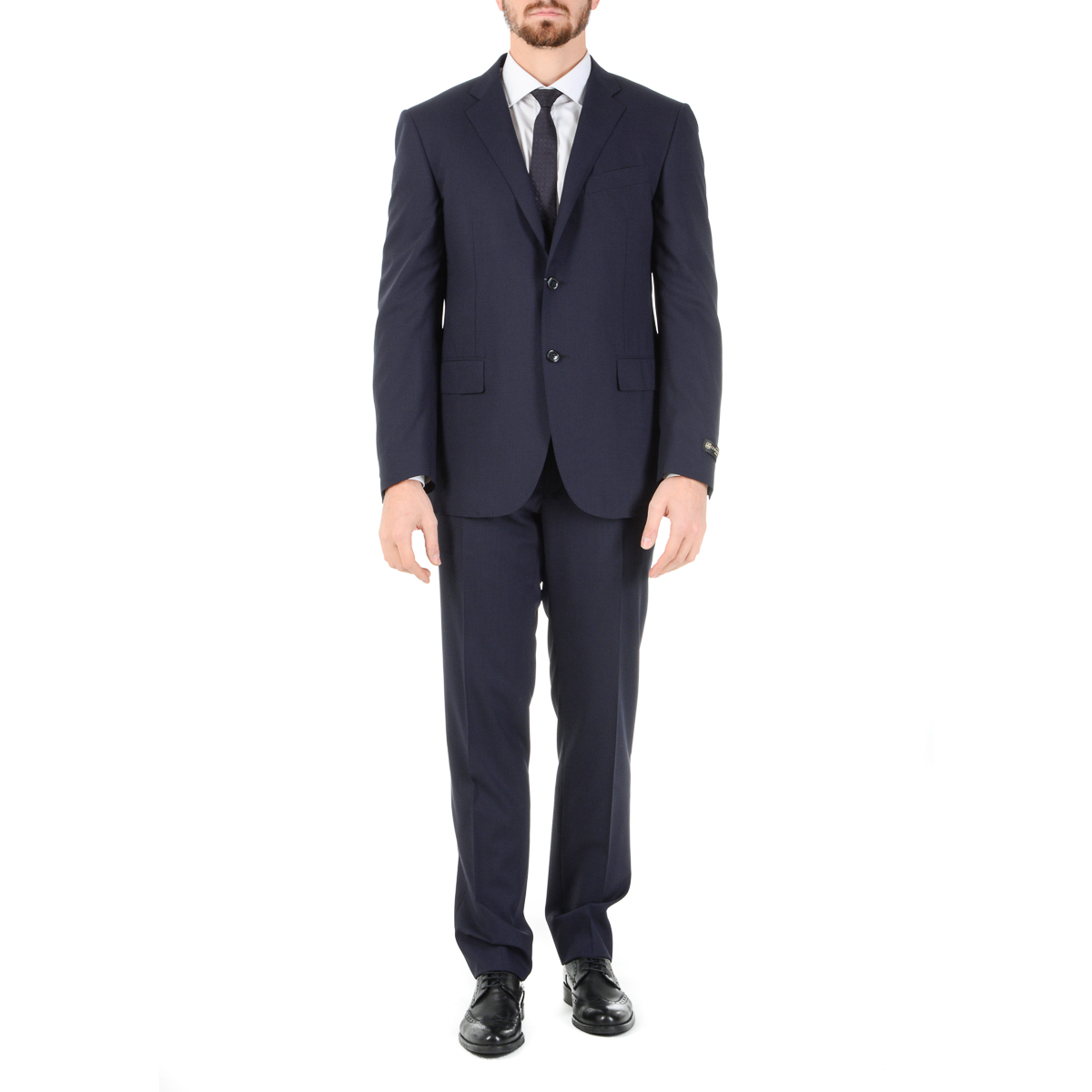 Corneliani Abito da uomo a maniche lunghe blu scuro Super 140's